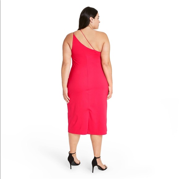 NWT Cushnie x Target Red Asymmetrical Dress XL,1X - Picture 3 of 10
